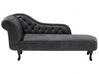 Left Hand Chaise Lounge Faux Suede Grey NIMES_682069