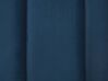 Polsterbett Samtstoff blau mit Bettkasten hochklappbar 140 x 200 cm SEZANNE_800091