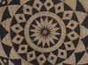 Okrúhly jutový koberec ⌀ 120 cm béžová/čierna ALAKIR_733742