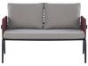 4 Seater Aluminium Garden Sofa Set Grey SCIACCA_825648
