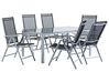 Čierna hliníková záhradná súprava stola a stoličiek CATANIA_424999