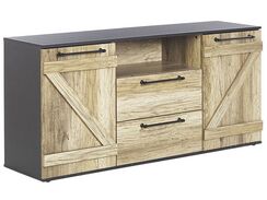 Sivupöytä ruskea-musta SALTER