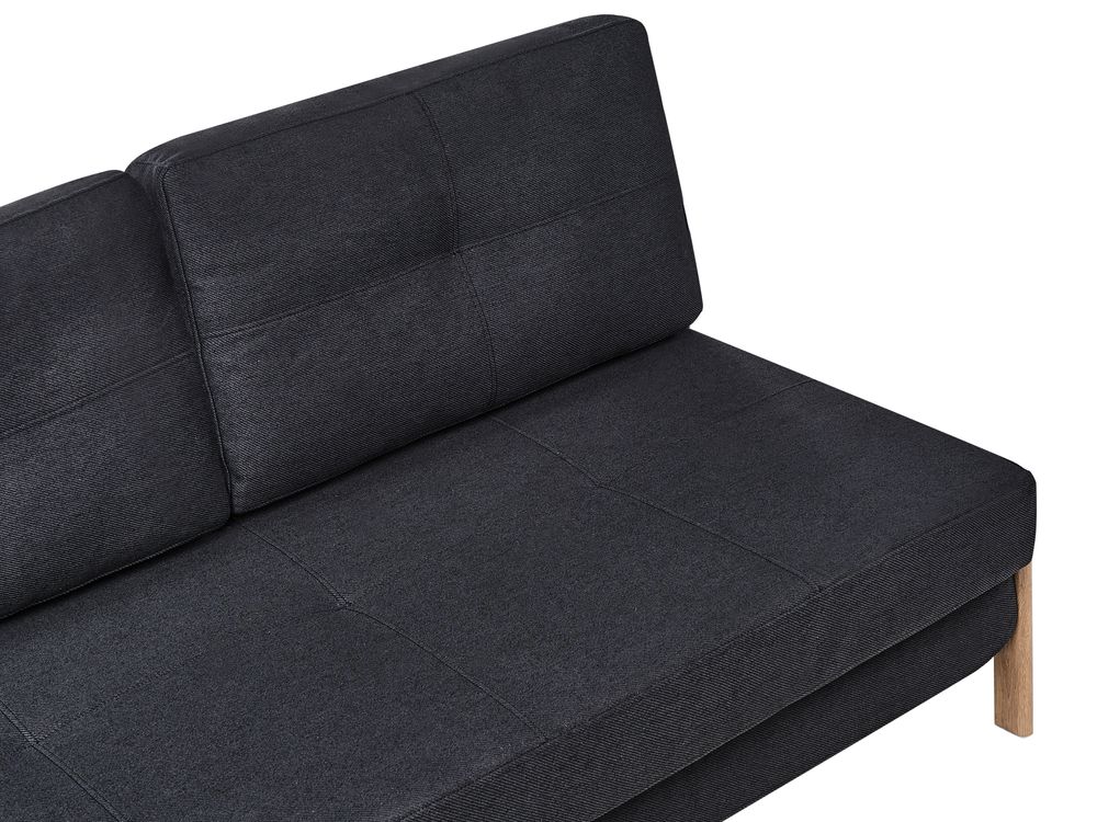 Fabric Sofa Bed Black EDLAND Beliani.co.uk