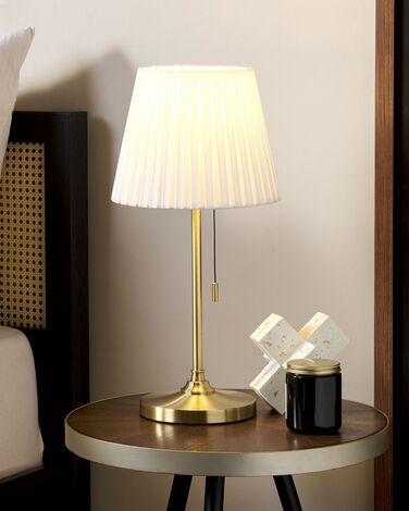 Table Lamp Brass and White TORYSA