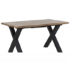 Table de salle à manger extensible effet bois/noir 140/180 x 90 BRONSON_790961