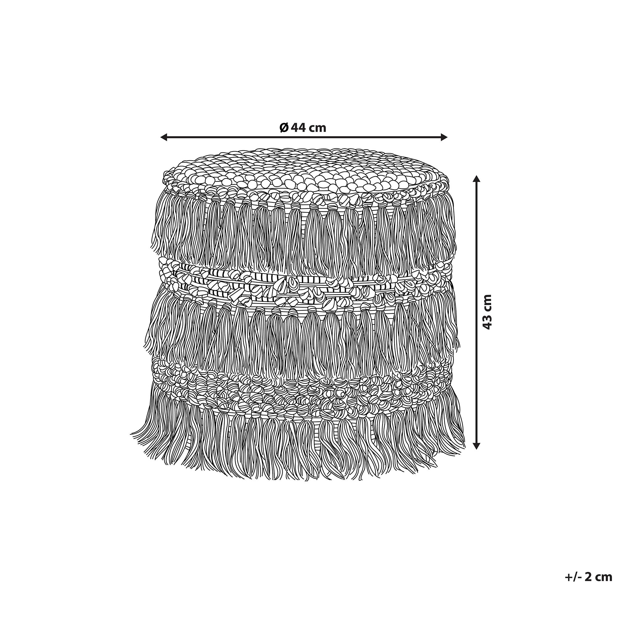 Puf ø 44 cm beżowy NOIDA