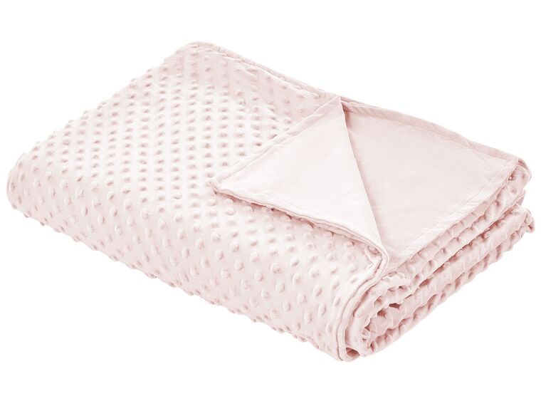 Capa de cobertor pesado em tecido rosa 100 x 150 cm CALLISTO_887980