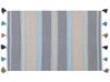 Bavlnený koberec 140 x 200 cm modrá/béžová MARMARA_848779