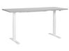 Elektriskt justerbart skrivbord 180 x 80 cm grå och vit DESTINES_899394