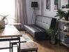 3-seters sofa med sovefunksjon kunstskinn svart liten DERBY_700270