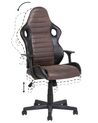 Kancelárska stolička čierna a hnedá výškovo nastaviteľná SUPREME_756228