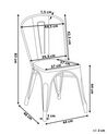 Cadeira de metal preta com assento em madeira APOLLO_411300