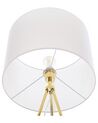 Tripod Floor Lamp White with Gold VISTULA_706231