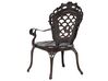Zestaw ogrodowy metalowy stół i 6 krzeseł brązowy LIZZANO_765529