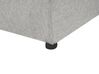 Canapé-lit d'angle à droite avec rangement en tissu gris clair LUSPA_901016