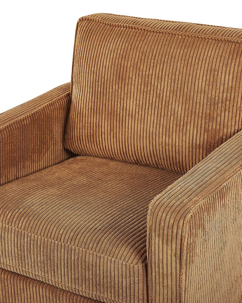 Corduroy Armchair Light Brown VIND Beliani.no