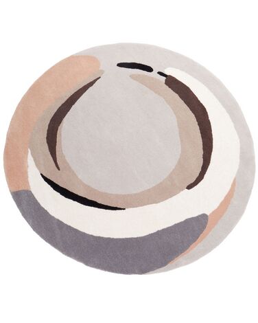 Okrúhly vlnený koberec ⌀ 140 cm viacfarebný SARGODHA