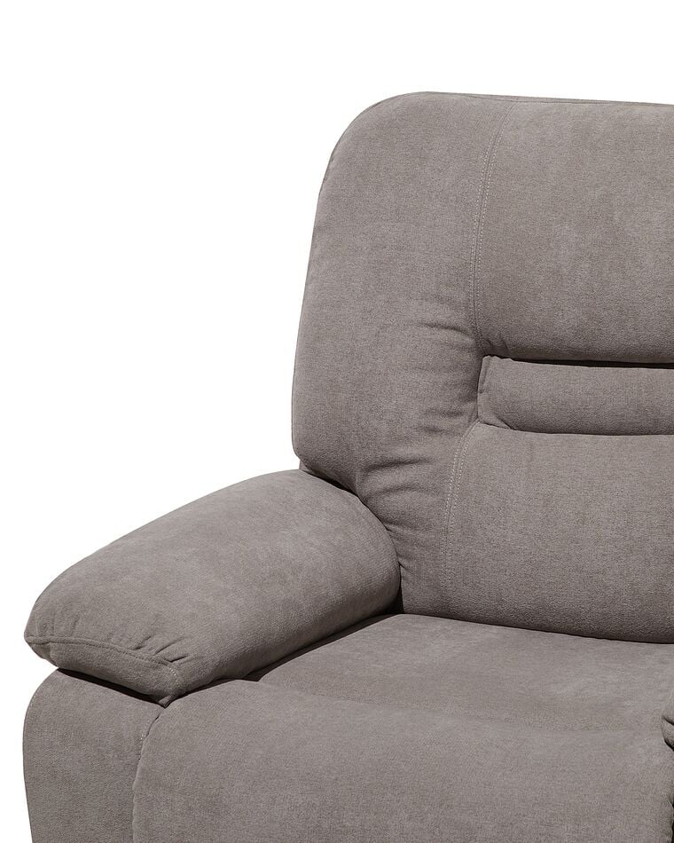 Fabric Manual Recliner Chair Taupe Beige BERGEN Beliani.co.uk