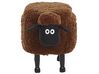 Fabric Storage Animal Stool Brown SHEEP_783620