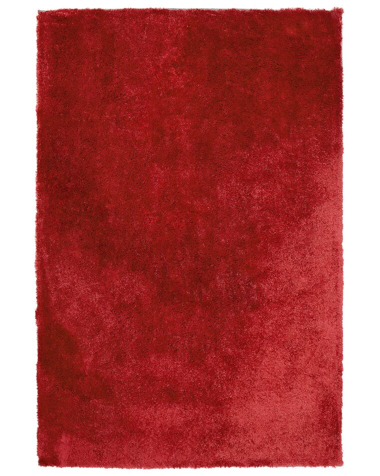 Dywan shaggy 160 x 230 cm czerwony EVREN_758826