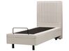 Fabric EU Small Single Adjustable Bed Beige DUKE II_910504