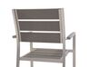 Set di 6 sedie da pranzo alluminio anodizzato grigio VERNIO_713321