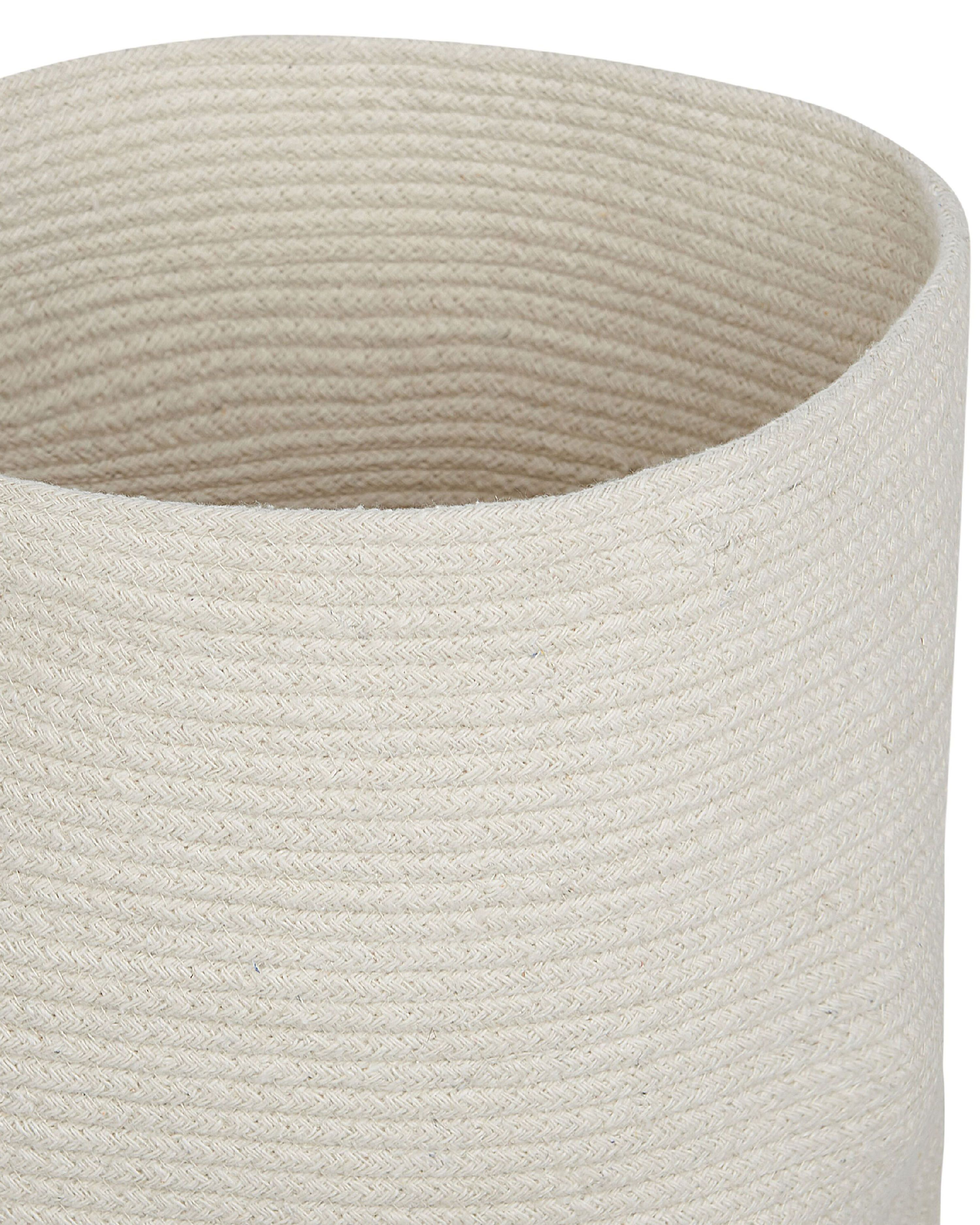 Panier à linge en bambou blanc, corbeille de rangement avec couvercle