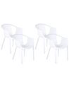 Sada 4 zahradních židlí bílé NAPOLI_848067