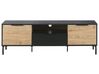 Mueble TV negro/madera clara ARKLEY_791818
