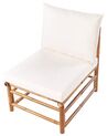 Módulo de cadeira de 1 lugar em madeira de bambu branco-creme CERRETO_909458
