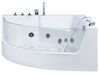 Banheira de hidromassagem de canto em acrílico branco com LED 190 x 135 cm MARINA_760271
