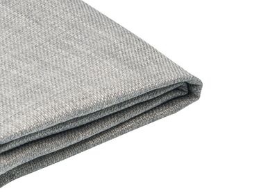 Capa em tecido cinzento claro 140 x 200 cm para cama FITOU	