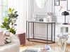 Glass Top Console Table Marble Effect White with Black PERRIN_823483