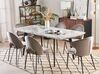 Extending Dining Table 160/200 x 90 cm Marble Effect with Black MOSBY_793873