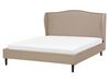 Fabric EU King Size Bed Beige COLMAR_676069