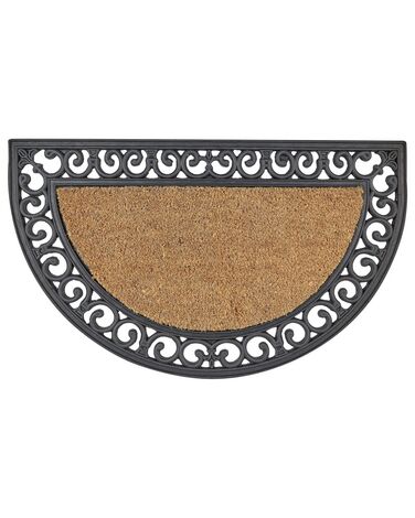 Fußabtreter aus natürlicher Kokosfaser schwarz 45 x 75 cm KERINCI