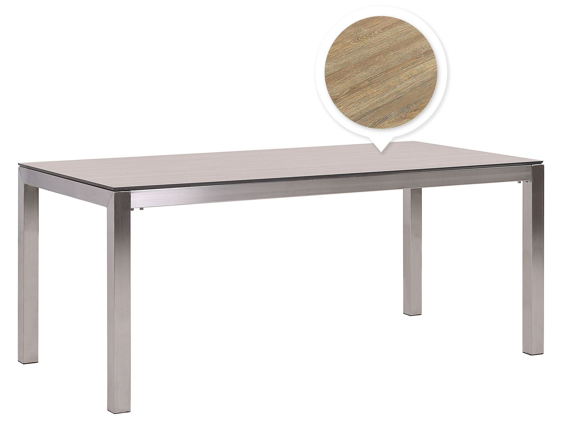 Gartentisch Holzoptik braun 180 x 90 cm GROSSETO | Beliani.hu