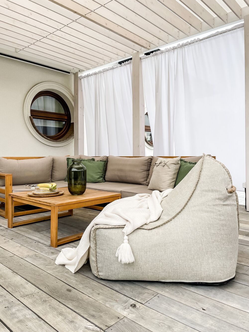 Denim Bean Bag Chair Blue DROP Beliani.ch