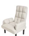 Fauteuil inclinable avec repose-pieds beige OLAND_902031
