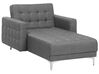 Fabric Chaise Lounge Grey ABERDEEN_716047