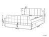Łóżko metalowe 140 x 200 cm białe MAURESSAC_902752