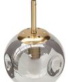 5 Light Glass Pendant Lamp Transparent and Brass RALFES_868616