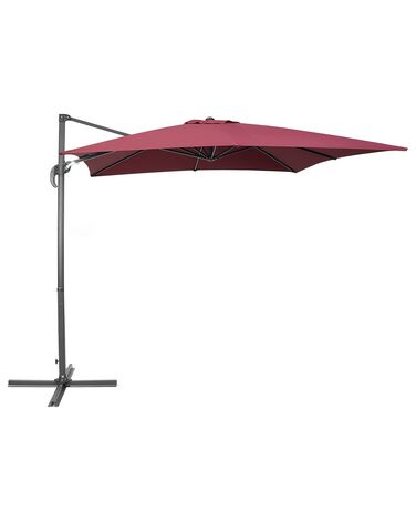 Függő bordó napernyő ⌀ 250 cm MONZA