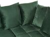 Canapé d'angle gauche en velours vert GRENA_837260