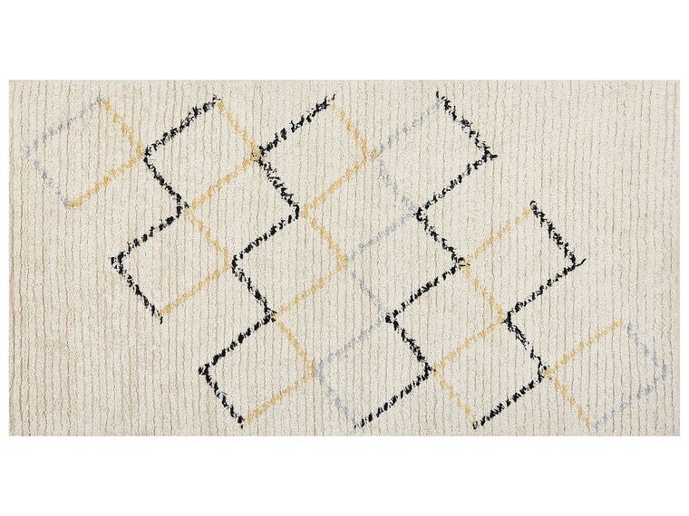 Bavlněný koberec 80 x 150 cm béžový TEZPUR_839274