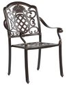 Conjunto de 4 cadeiras de jardim em alumínio castanho escuro SALENTO_765562