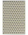 Outdoor Teppich grau-gelb 120 x 180 cm Dreieck Muster Kurzflor HISAR_766675