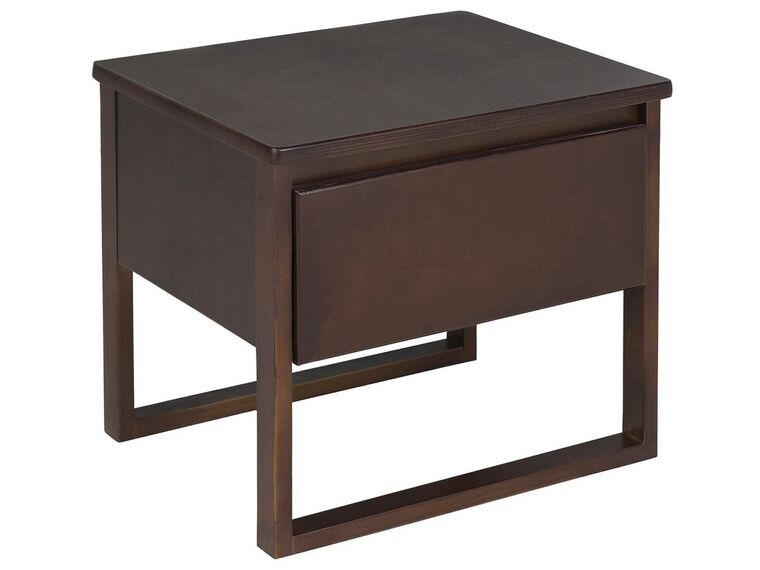 1 Drawer Bedside Table Dark Wood GIULIA_743804