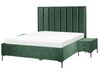 Set camera da letto velluto verde scuro 160 x 200 cm SEZANNE_892532