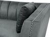 2 Seater Velvet Fabric Sofa Grey GAULA_706271